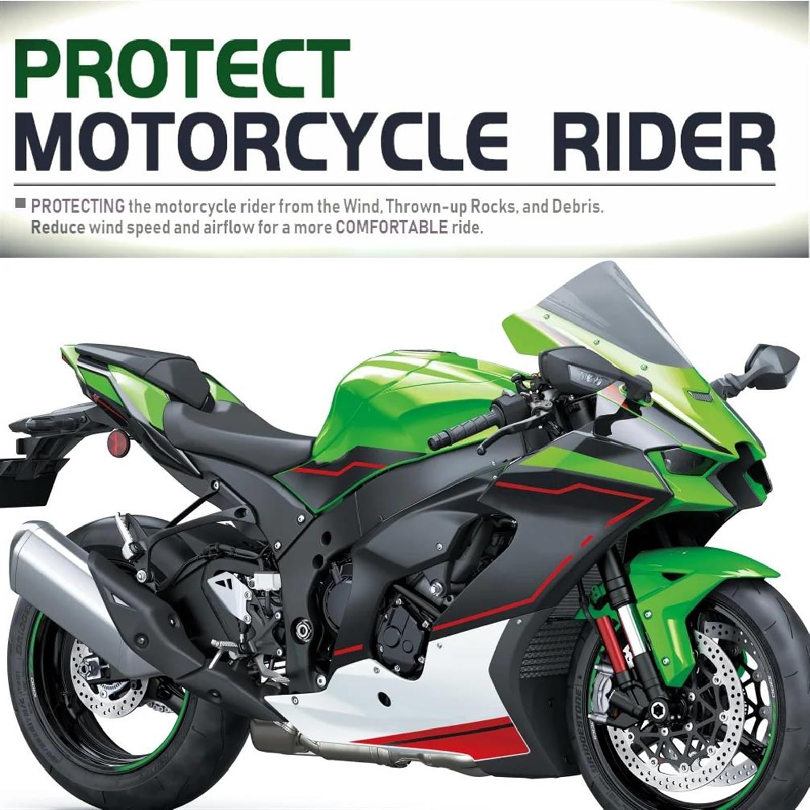オートバイ用オフロード風防 用のニンジャ用 ZX10R用 ZX10RR用 ZX 10R